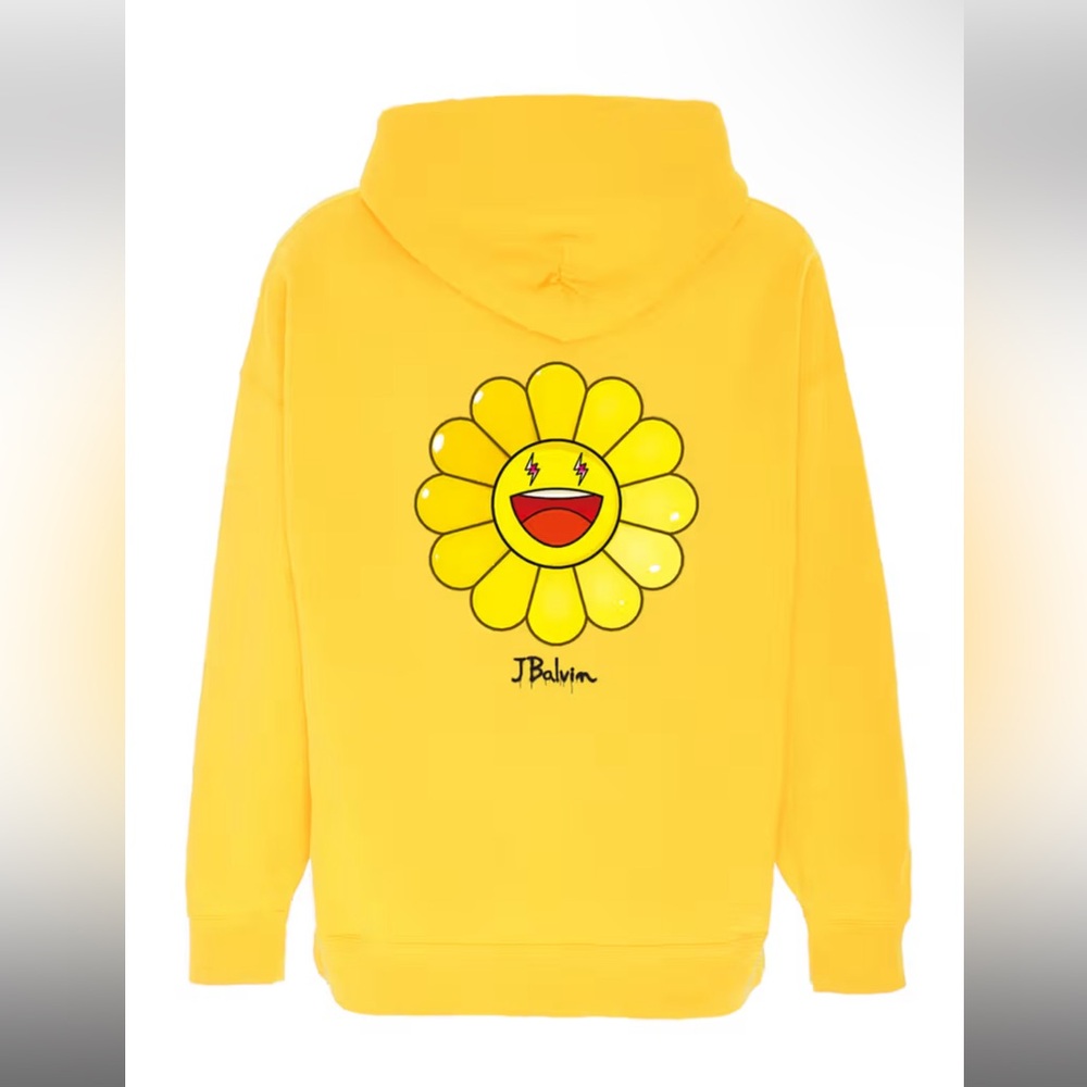 🎀J BALVIN x Takashi Murakami colores flower hoodie Amarillo